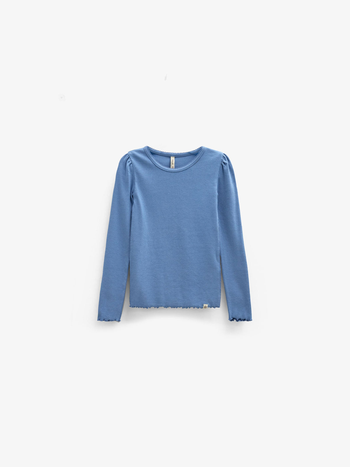 Ribbed Modal-Blend Long-Sleeve T-Shirt - Kids - Dusty Blue | 101563 Lottie