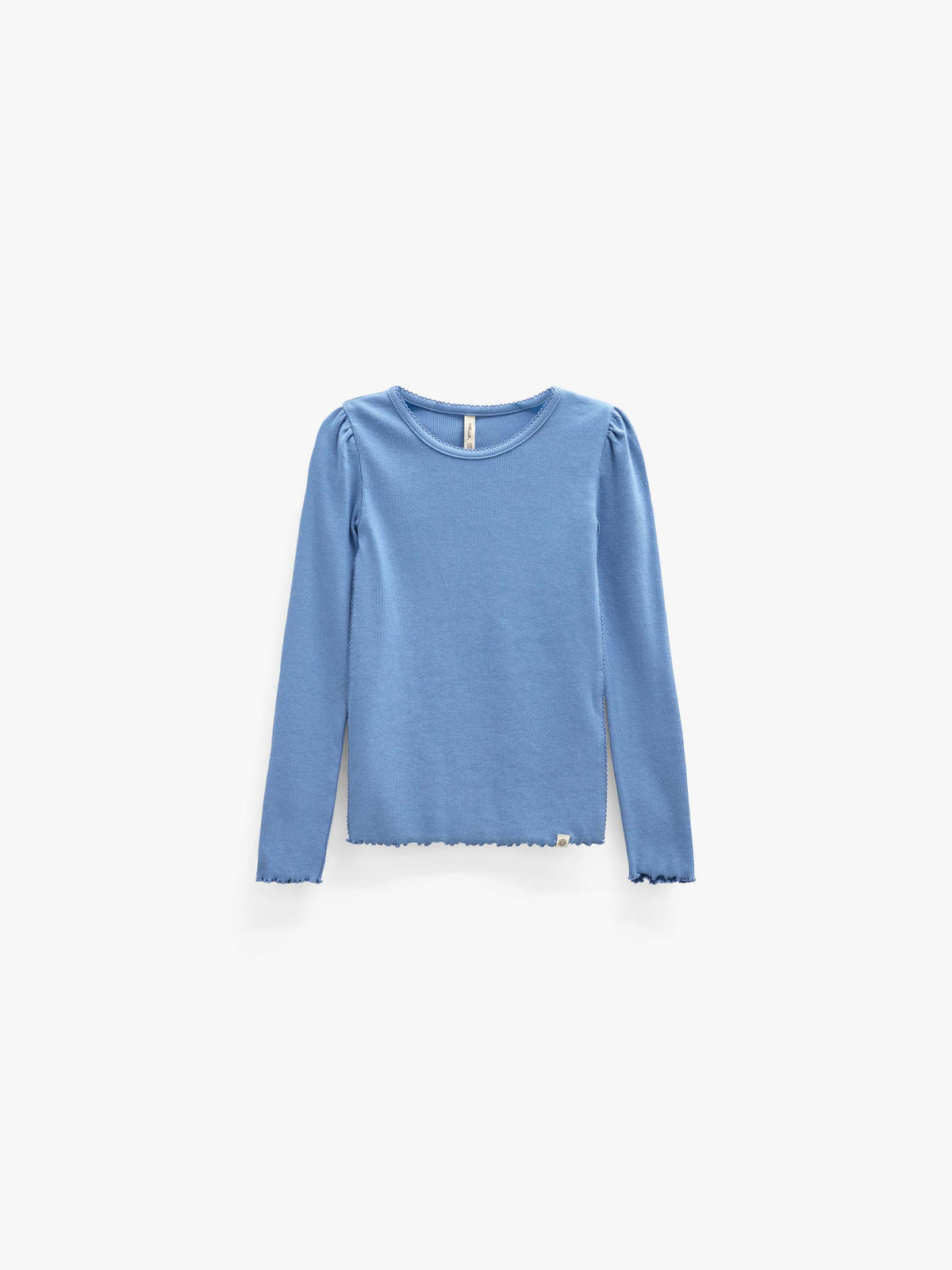 Geripptes Langarmshirt aus Modal-Mix Kids - Dusty Blue | 101563 Lottie