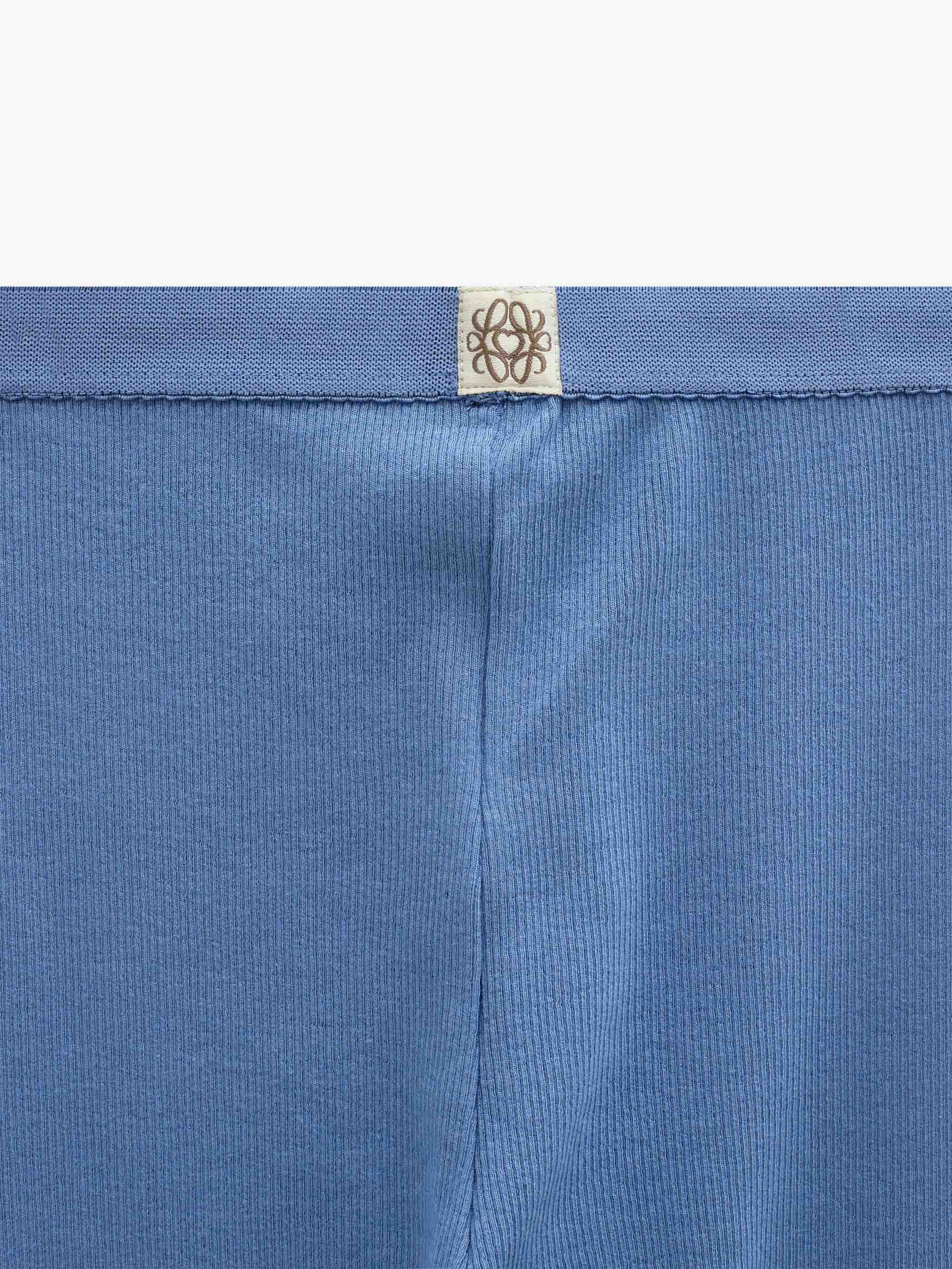 Ribbed Modal-Blend Leggings - Tween - Dusty Blue | 101572 Lottie