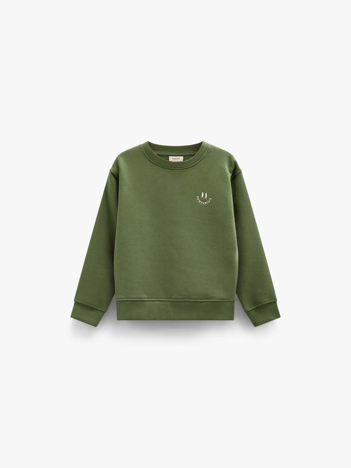 Rundhals-Sweatshirt mit Smiley-Stickerei Kids - Moss Green | 101575 Andrew