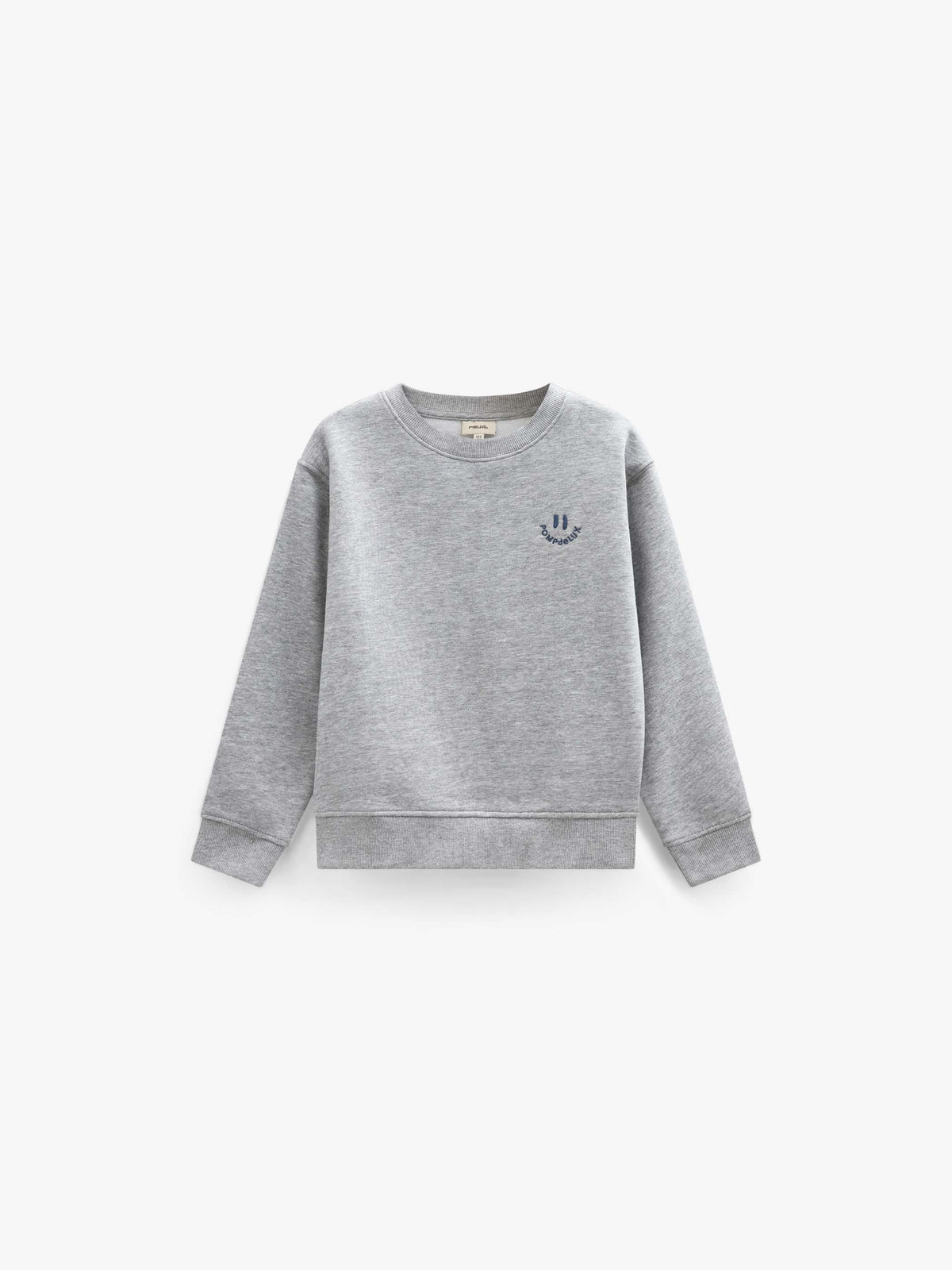 Rundhals-Sweatshirt mit Smiley-Stickerei Kids - Grey Melange | 101577 Andrew