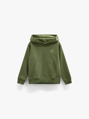 Smiley Hoodie - Kids - Moss Green | 101581 Andrew