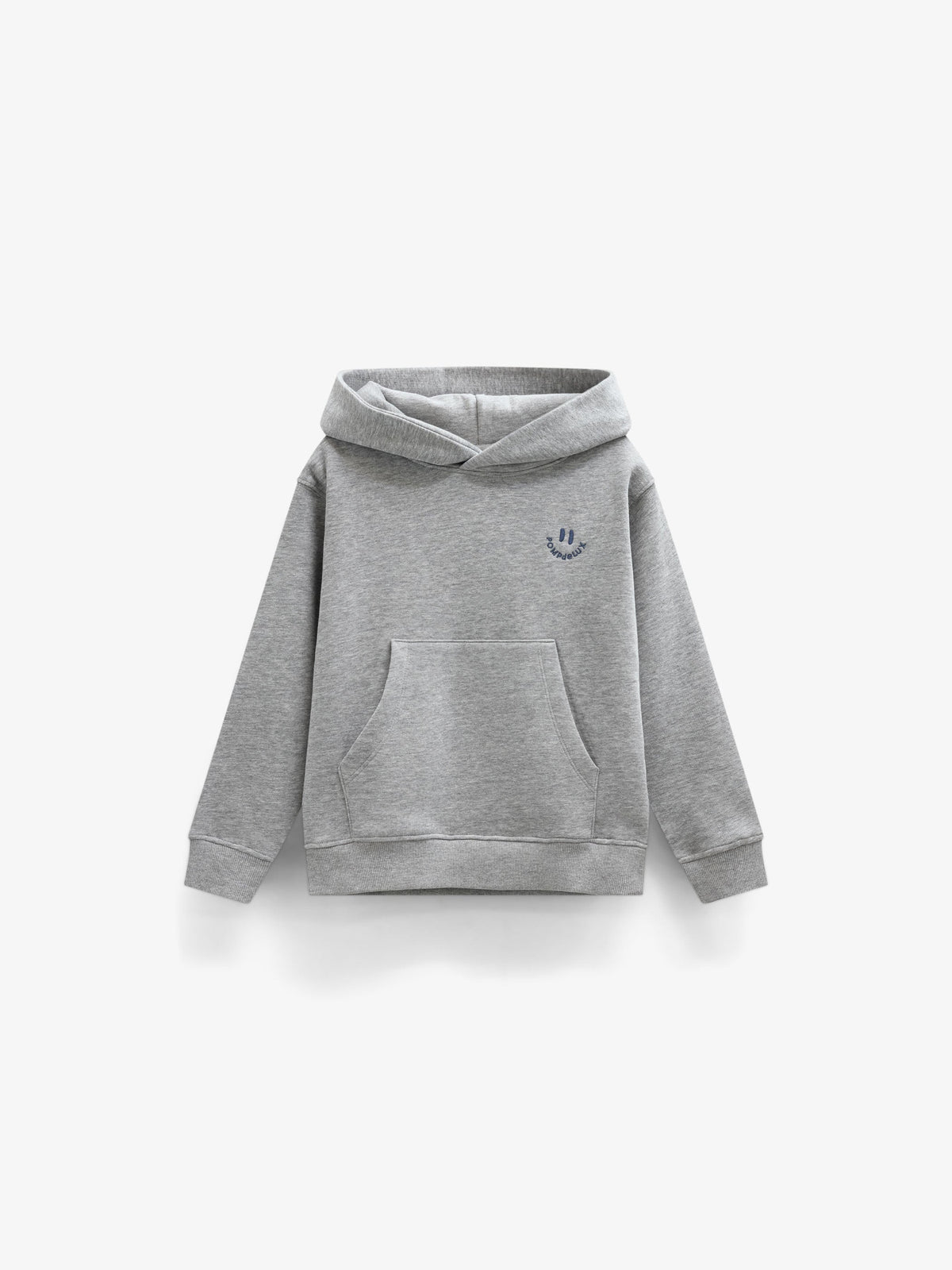 Smiley Hoodie - Kids - Grey Melange | 101583 Andrew