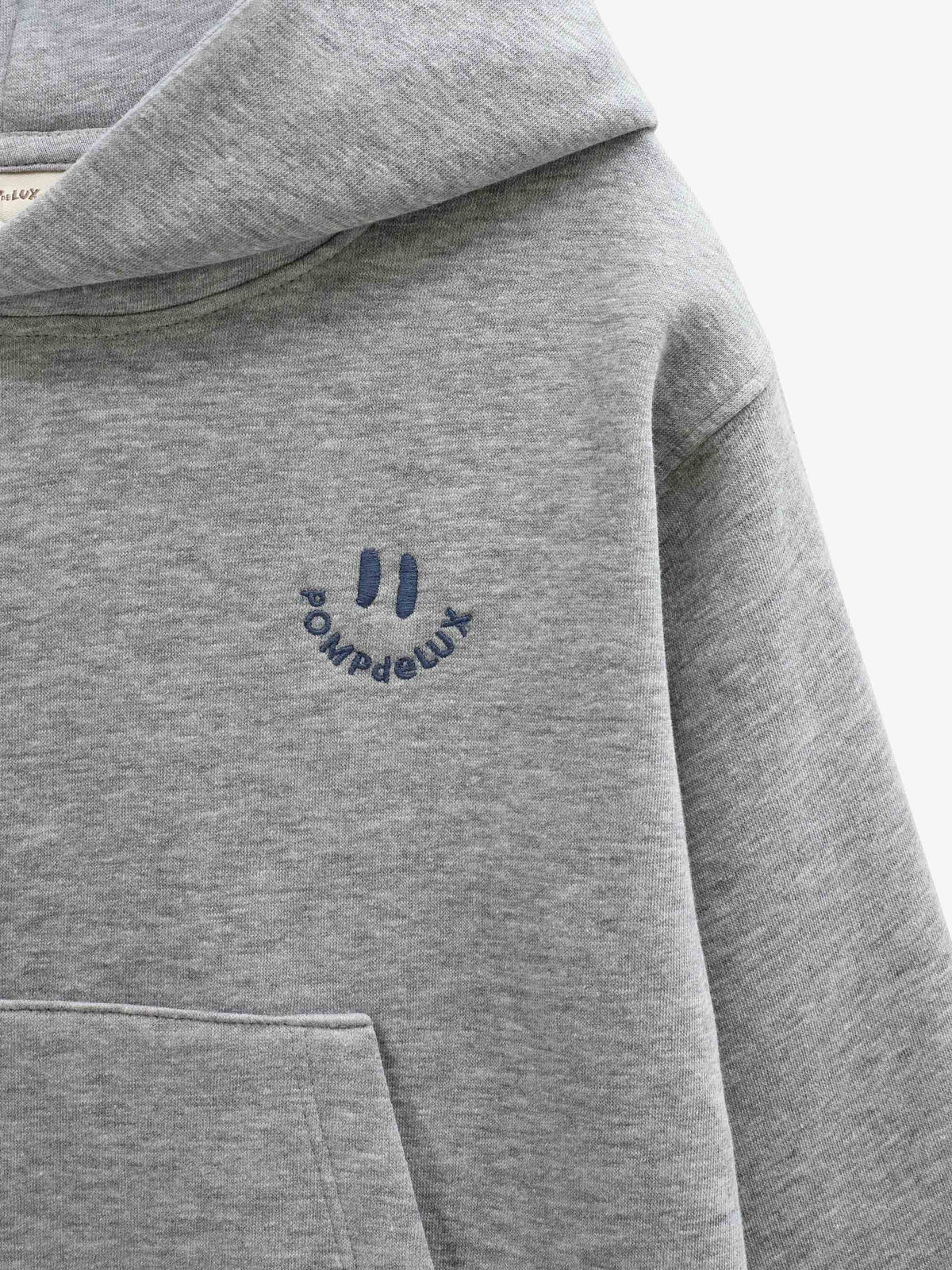 Smiley Hoodie - Kids - Grey Melange | 101583 Andrew