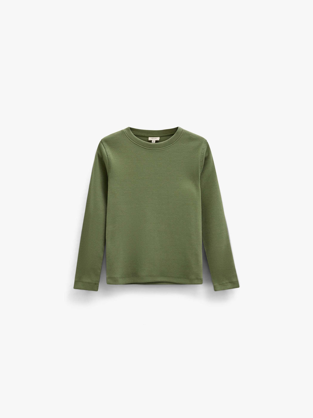 Geripptes Langarmshirt Kids - Moss Green | 101599 Conrad