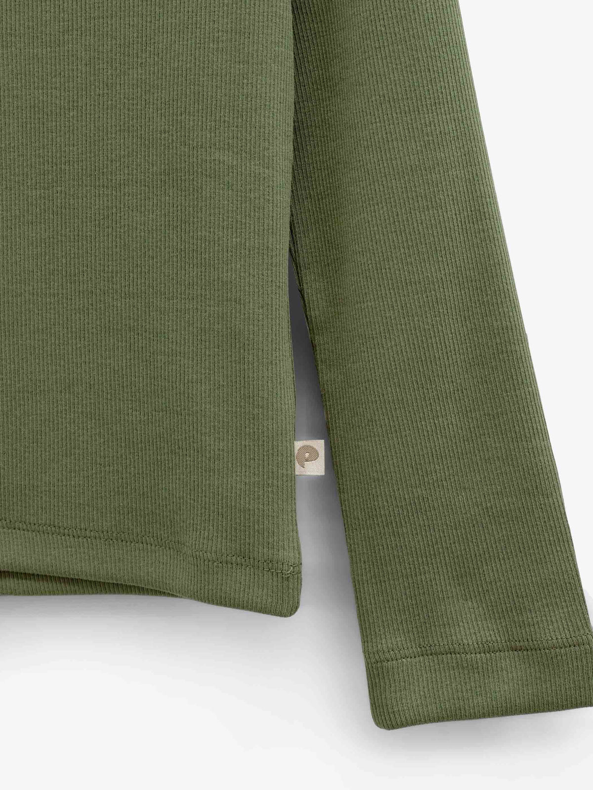 Geripptes Langarmshirt Tween - Moss Green | 101600 Conrad