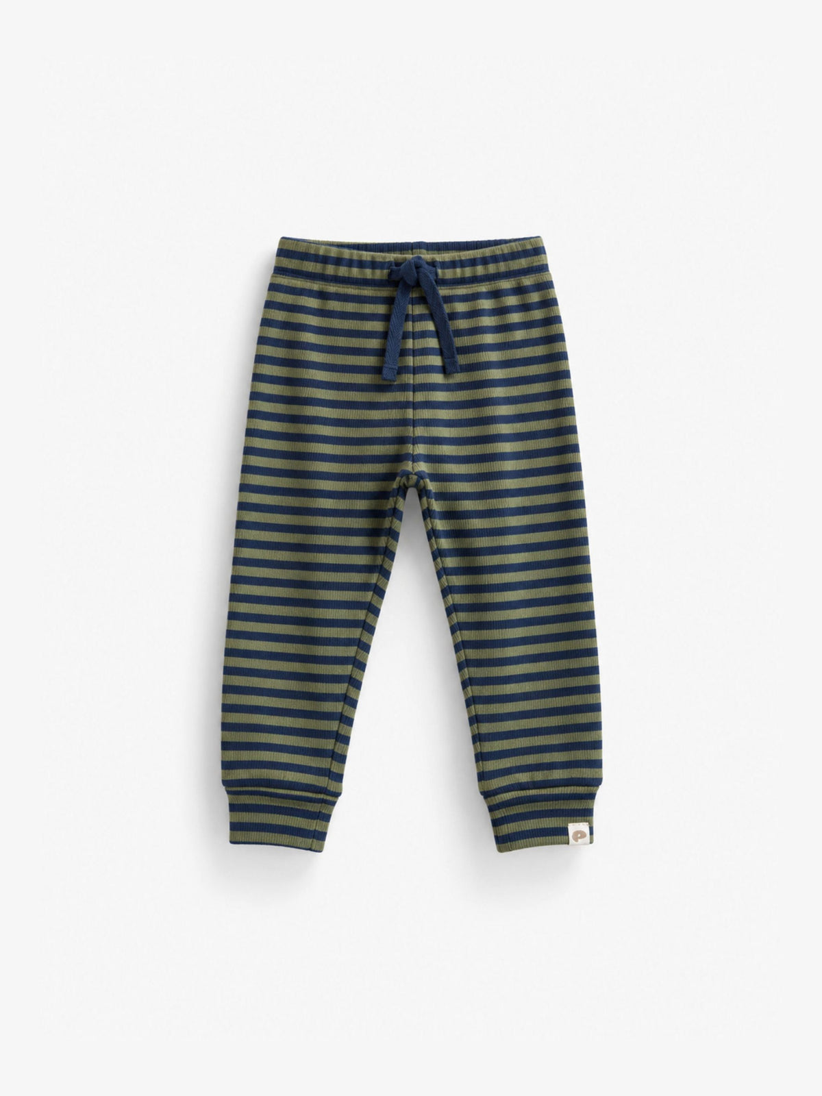 Gerippte Hose Kids - Moss Green/Navy Stripe | 101605 Conrad