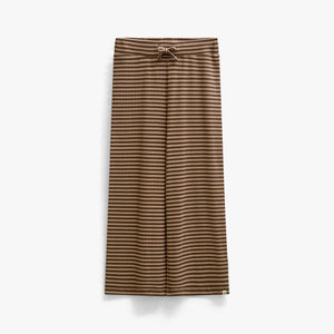 Gestreifte Hose aus Rippstoff mit weitem Bein Tween - Brown/Light Brown | 101606 Gloria