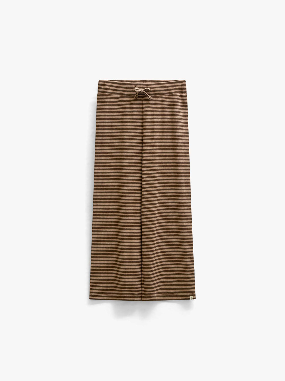 Gestreifte Hose aus Rippstoff mit weitem Bein Tween - Brown/Light Brown | 101606 Gloria
