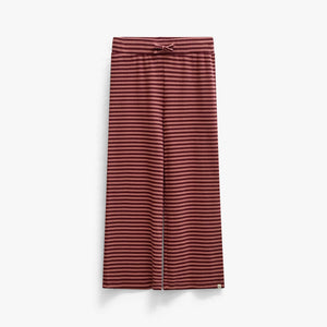 Gestreifte Hose aus Rippstoff mit weitem Bein Tween - Dusty Rose/Bordeaux | 101607 Gloria