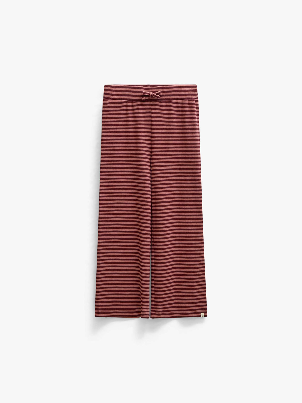 Gestreifte Hose aus Rippstoff mit weitem Bein Tween - Dusty Rose/Bordeaux | 101607 Gloria