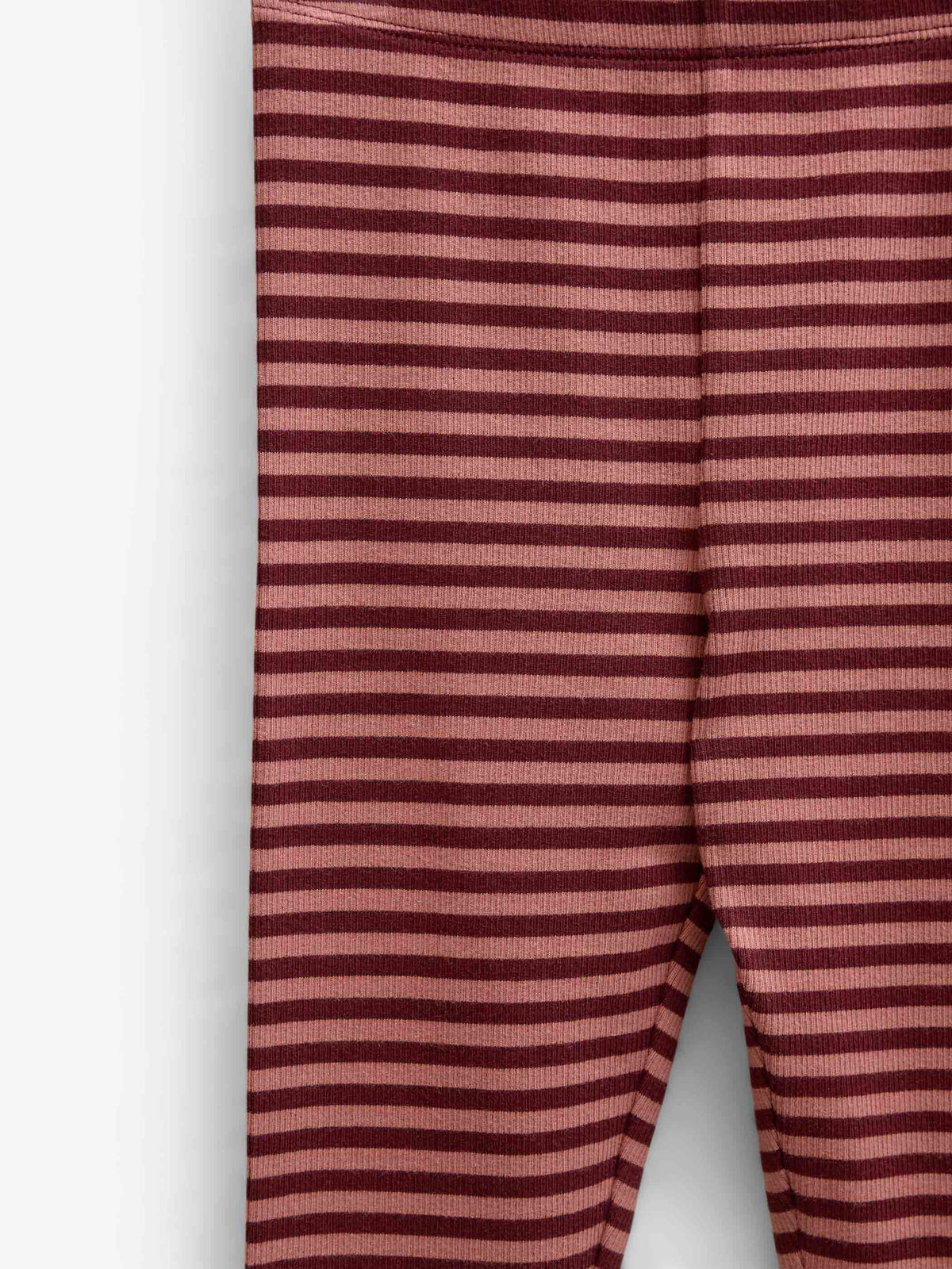 Gestreifte Ripp-Leggings Kids - Dusty Rose/Bordeaux | 101612 Gloria