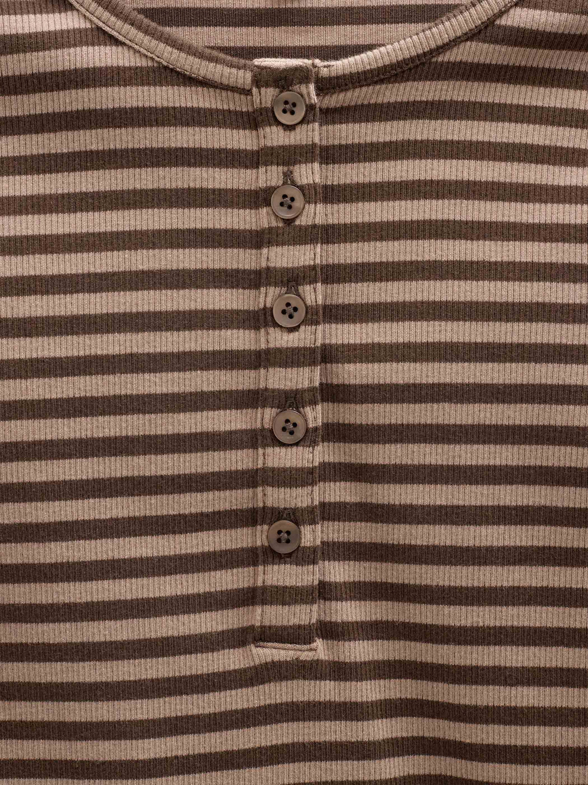 Gestreiftes Langarmshirt aus Rippstoff Kids - Brown/Light Brown | 101614 Gloria