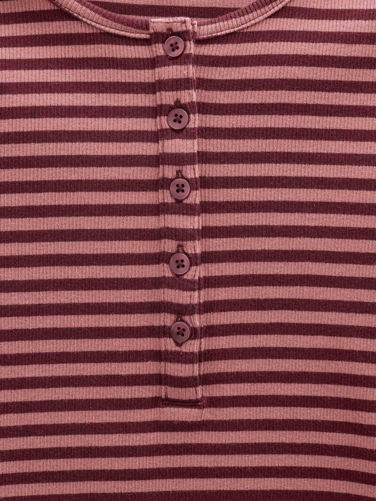 Gestreiftes Langarmshirt aus Rippstoff Kids - Dusty Rose/Bordeaux | 101616 Gloria