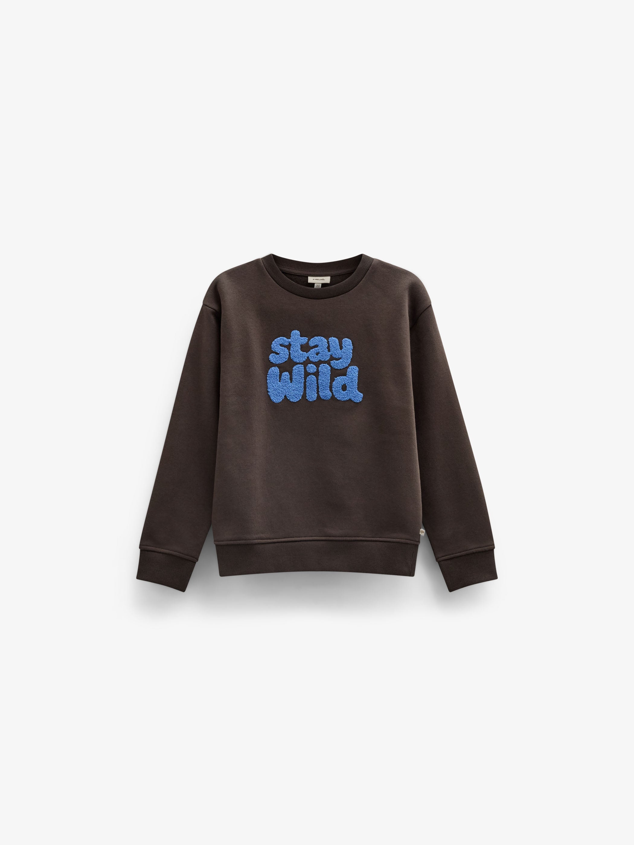 Rundhals-Sweatshirt mit Frottee-Stickerei Tween - Dark Brown | 101623 Joel
