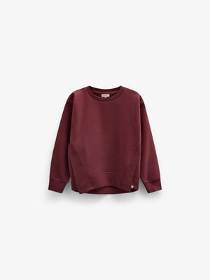 Sweatshirt mit Rippdetails Tween - Bordeaux | 101625 Zoe
