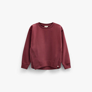 Sweatshirt mit Rippdetails Tween - Bordeaux | 101625 Zoe