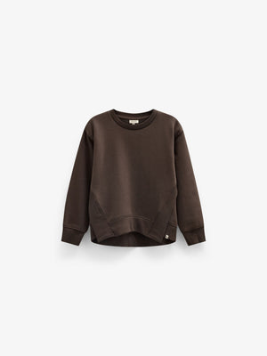 Sweatshirt mit Rippdetails Tween - Dark Brown | 101627 Zoe