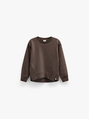 Sweatshirt mit Rippdetails Tween - Dark Brown | 101627 Zoe
