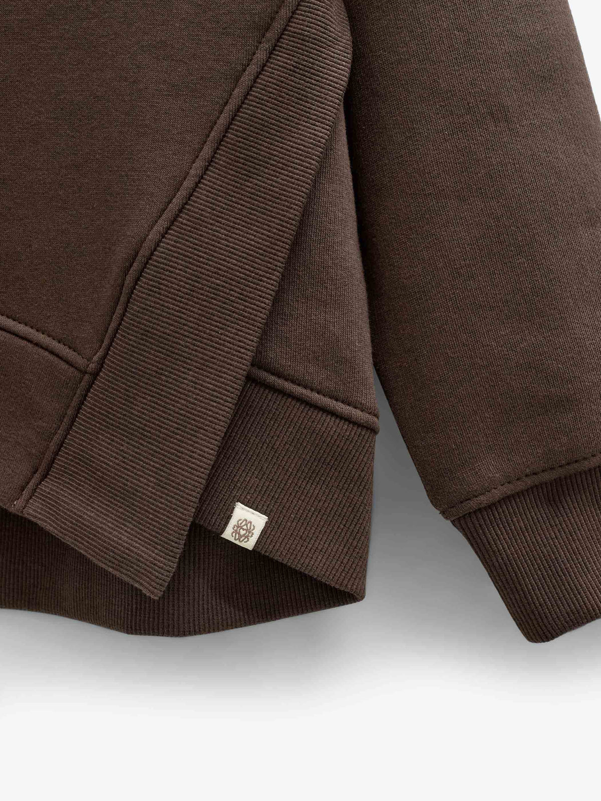 Sweatshirt mit Rippdetails Kids - Dark Brown | 101626 Zoe