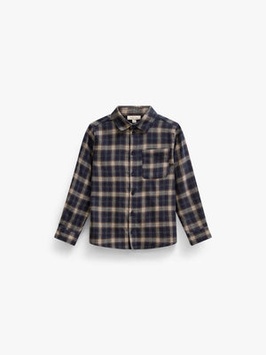 Kariertes Flanellhemd Kids - Navy/Beige | 101649 Edwin