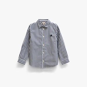 Gestreiftes Baumwollhemd Kids - Navy Stripe | 101653 Milo