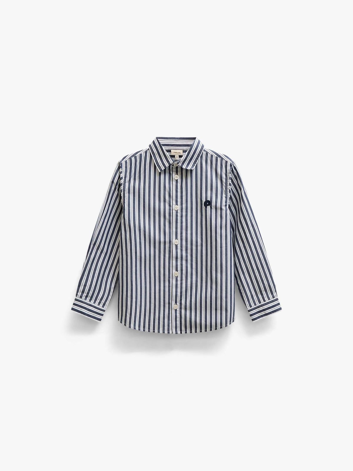 Gestreiftes Baumwollhemd Kids - Navy Stripe | 101653 Milo