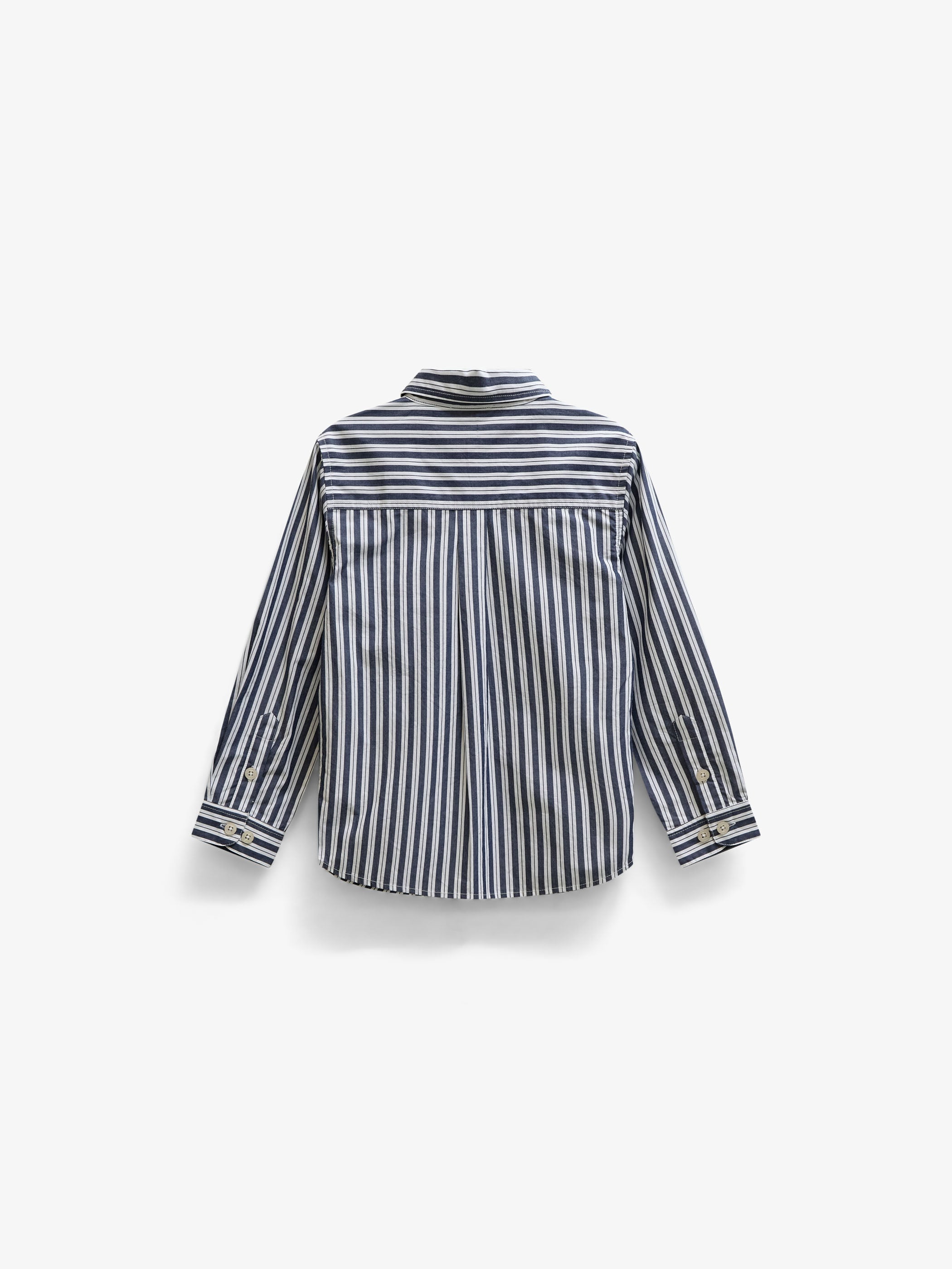Striped Cotton Shirt - Kids - Navy Stripe | 101653 Milo