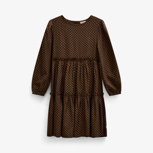 Dotted Viscose Midi Dress - Tween - Brown/Offwhite | 101658 Feline