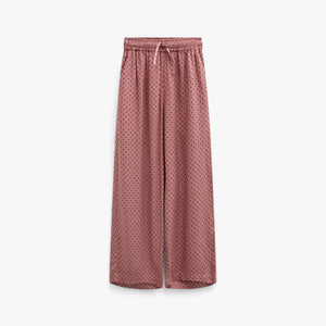 Gepunktete Hose aus Viskose Tween - Dusty Rose/Bordeaux | 101659 Feline