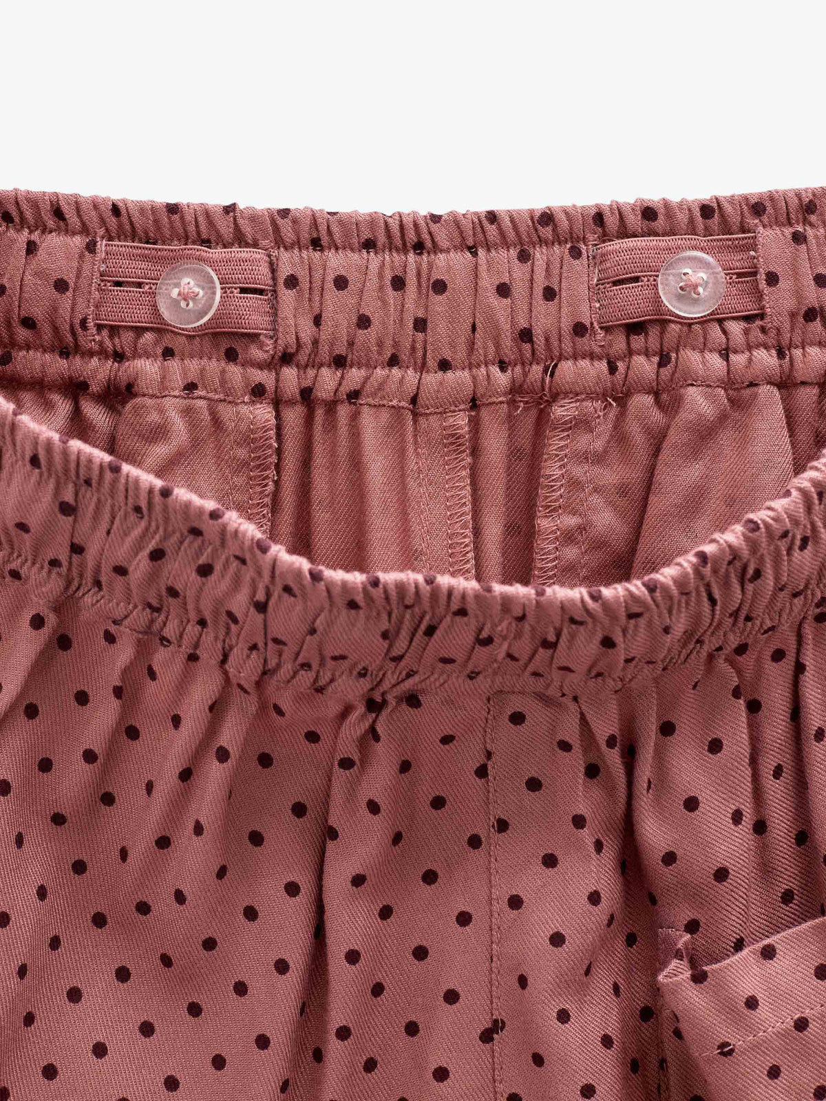 Gepunktete Hose aus Viskose Tween - Dusty Rose/Bordeaux | 101659 Feline