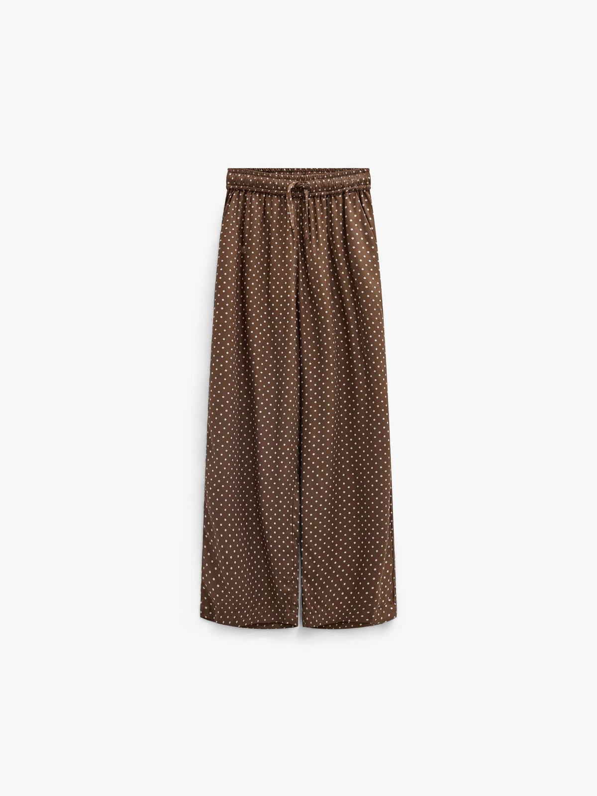 Gepunktete Hose aus Viskose Tween - Brown/Offwhite | 101660 Feline