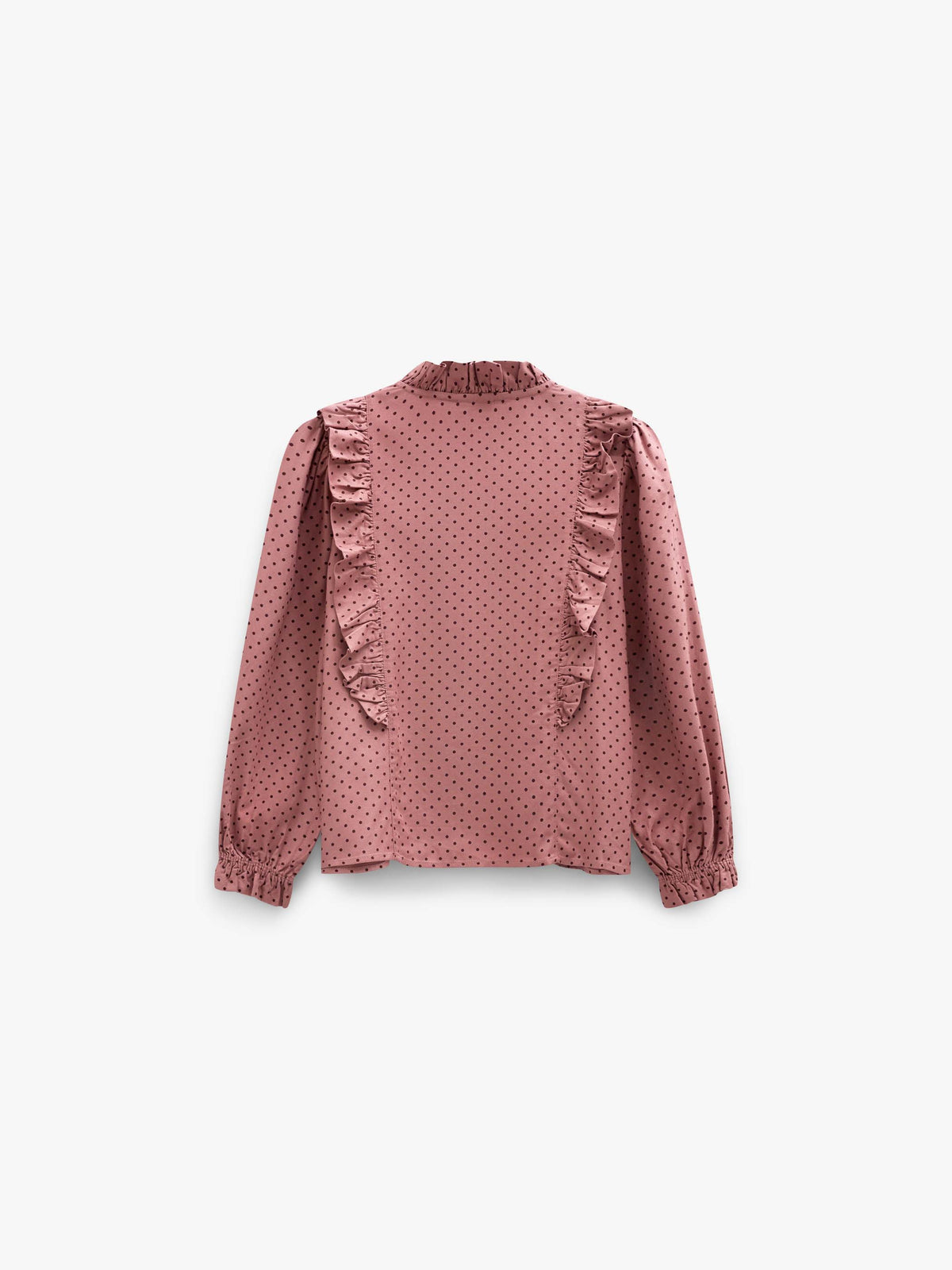 Gepunktete Viskosebluse mit Rüschen Tween - Dusty Rose/Bordeaux | 101661 Feline