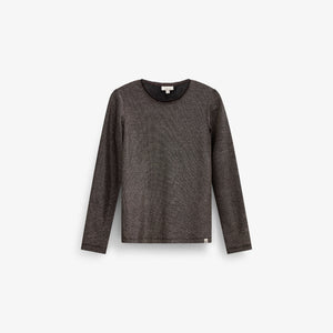 Long-Sleeve Lurex T-Shirt - Tween - Dark Brown | 101664 Helen