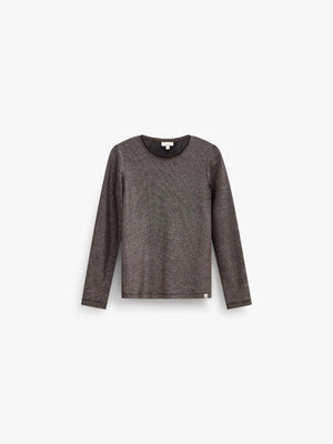 Langarmshirt mit Lurex Kids - Dark Brown | 101663 Helen