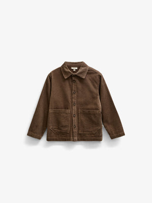 Corduroy Overshirt with Oversized Pockets - Kids - Brown | 101681 Greta