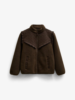 Teddyjacke mit gesteppter Passe Tween - Dark Brown | 101684 Hailey
