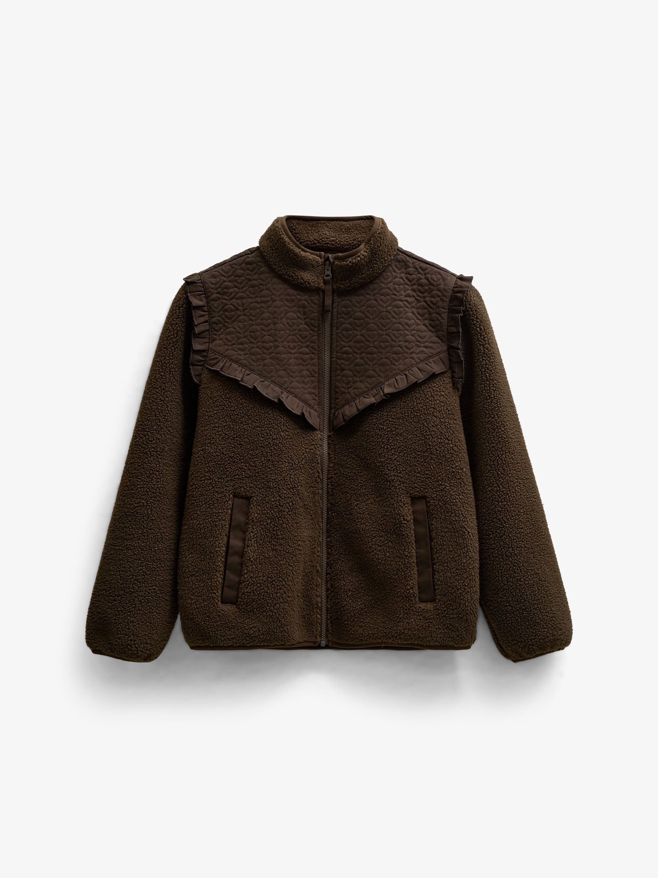 Teddyjacke mit gesteppter Passe Tween - Dark Brown | 101684 Hailey