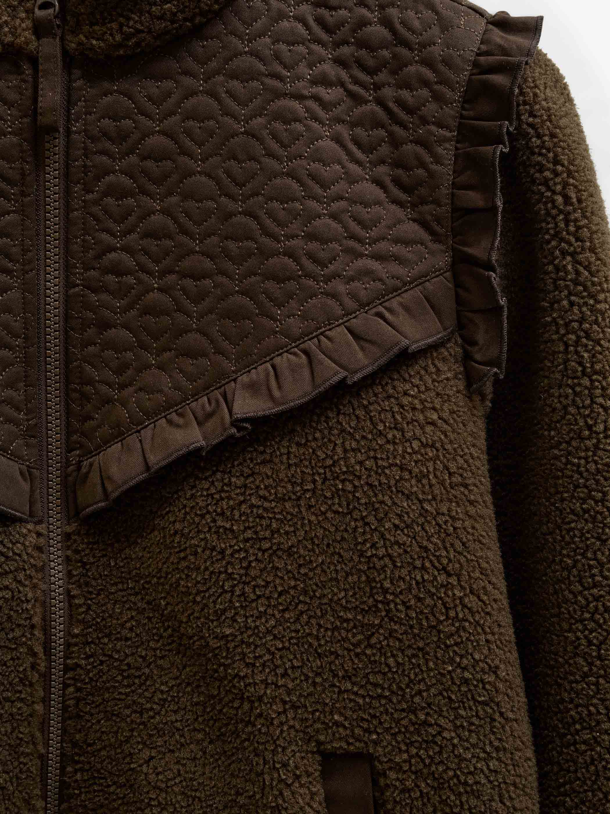 Teddyjacke mit gesteppter Passe Tween - Dark Brown | 101684 Hailey