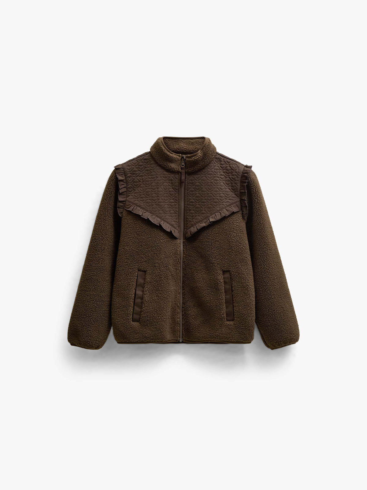 Teddyjacke mit gesteppter Passe Tween - Dark Brown | 101684 Hailey