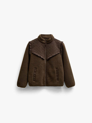 Teddyjacke mit gesteppter Passe Kids - Dark Brown | 101683 Hailey