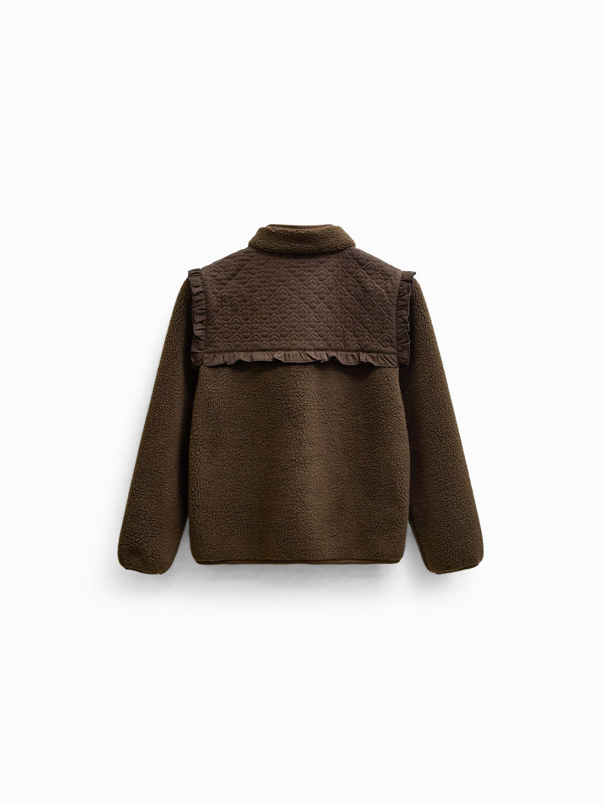 Teddyjacke mit gesteppter Passe Kids - Dark Brown | 101683 Hailey