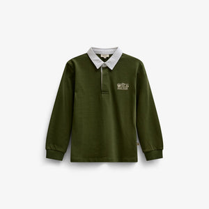 Long-Sleeve Jersey Polo - Kids - Moss Green | 101691 Ruben