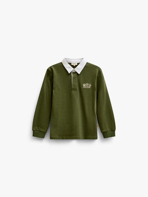 Langarm-Poloshirt aus Jersey Kids - Moss Green | 101691 Ruben