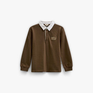 Langarm-Poloshirt aus Jersey Tween - Dark Brown | 101694 Ruben