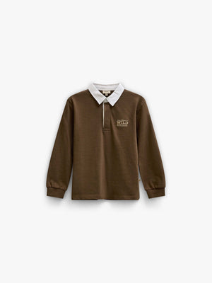 Langarm-Poloshirt aus Jersey Kids - Dark Brown | 101693 Ruben