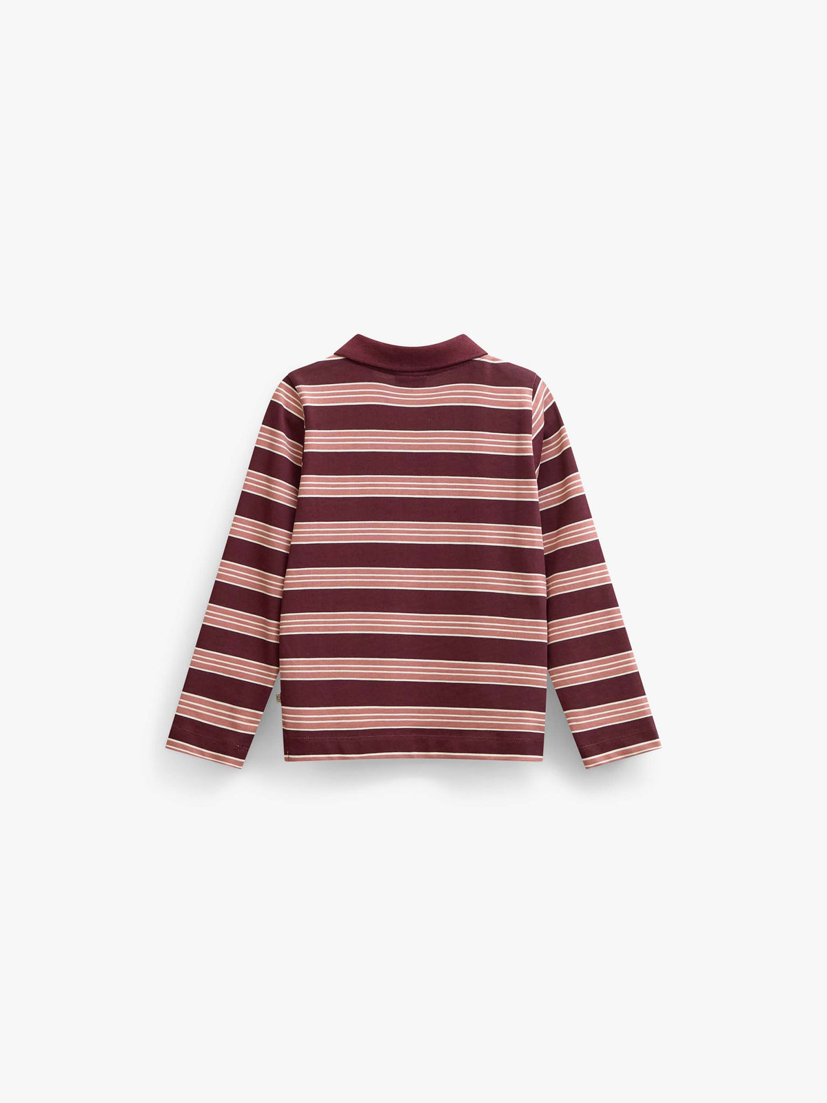 Gestreiftes Langarm-Poloshirt aus Jersey Tween - Bordeaux | 101698 Hope