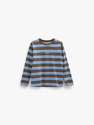 Gestreiftes Langarmshirt Kids - Brown /Blue | 101699 Hugo