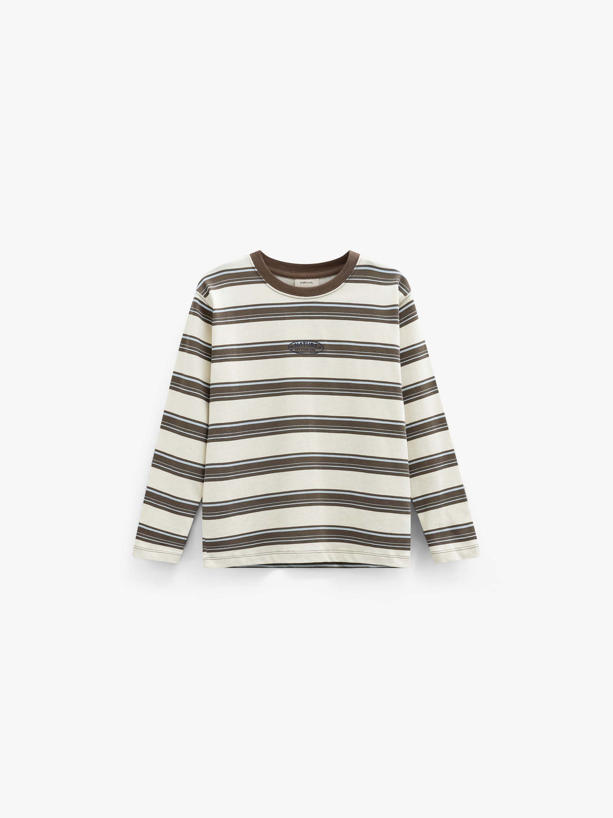 Gestreiftes Langarmshirt Kids - Offwhite/Brown | 101701 Hugo