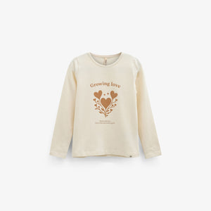 Long-Sleeve T-Shirt with Front Print - Tween - Offwhite | 101712 Piper